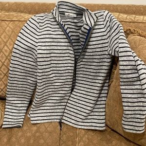 Zip Vineyard Vine striped fleece